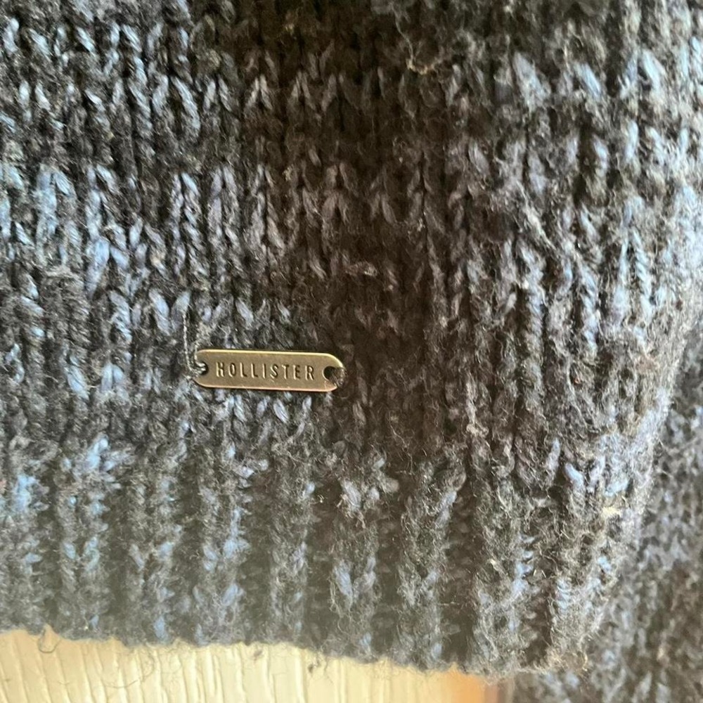 Hollister Blue and Black Zip Sweater -‎ Size Small - Picture 3 of 8
